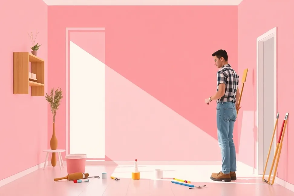 Intérieur rénové après travaux de peinture à Échirolles